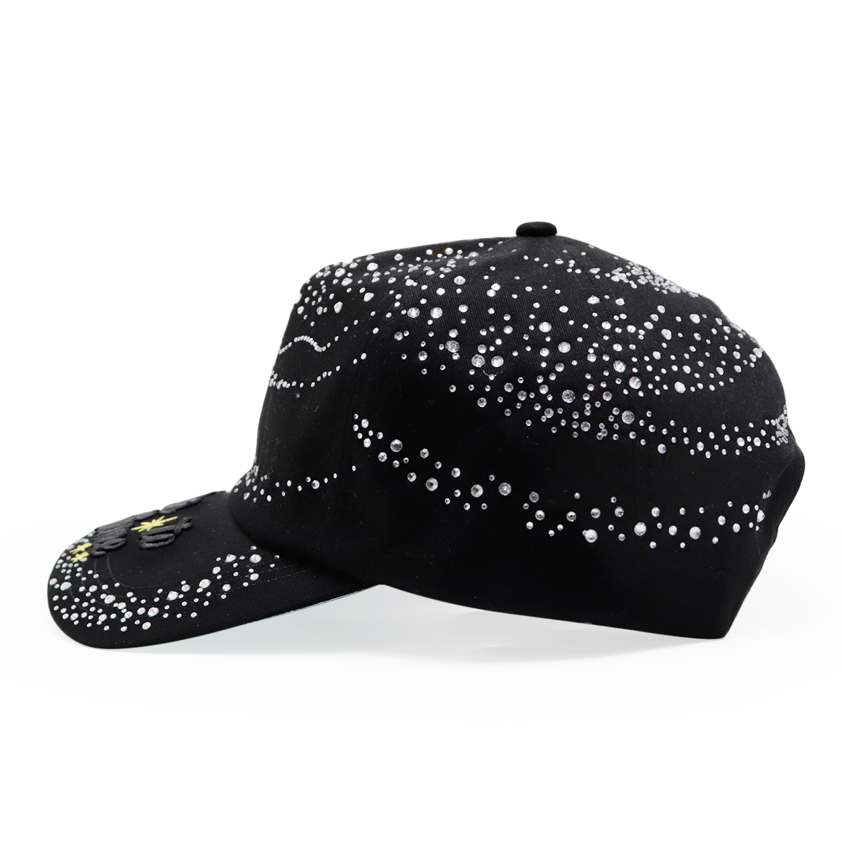 Born to Shine Rhinestone Embroidered Black Baseball Cap