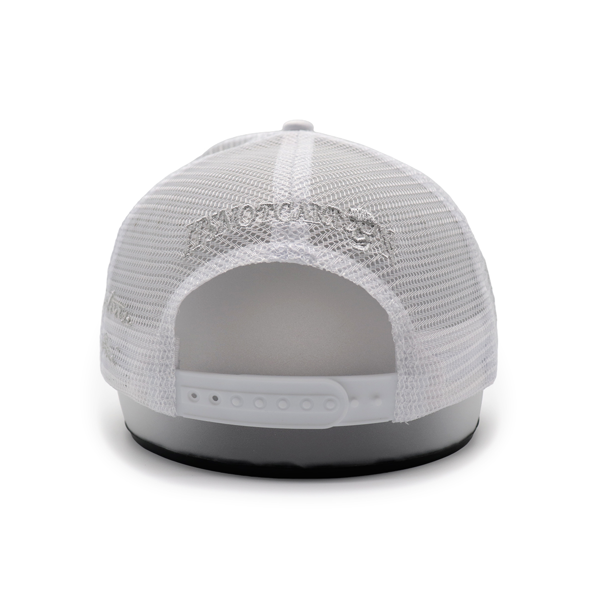 White Skull Embroidered Gothic Mesh Baseball Cap – Unisex Streetwear Trucker Hat