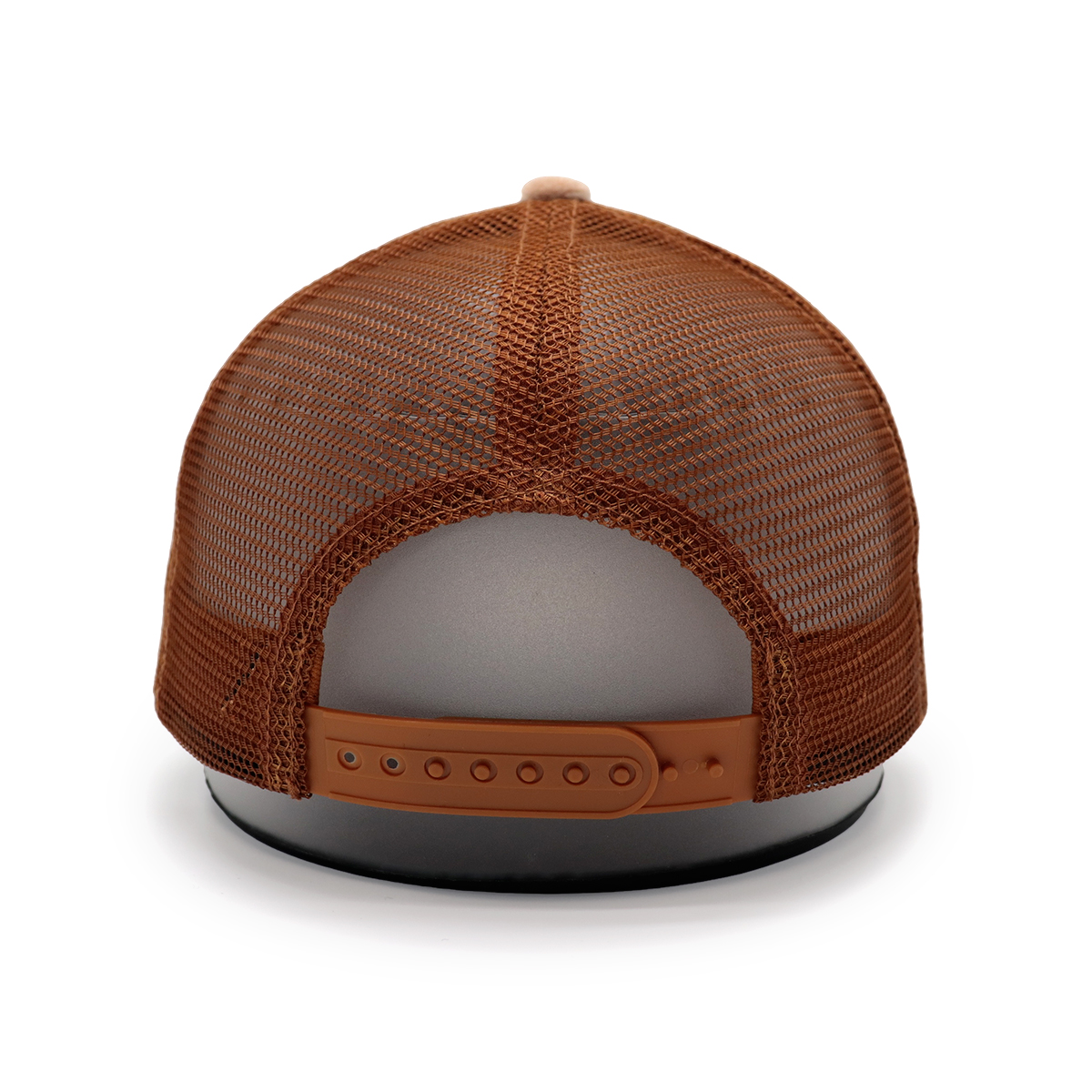 Vintage Aesthetic Suede Photo Patch Trucker Hat – Hot Air Balloon Landscape Mesh Cap