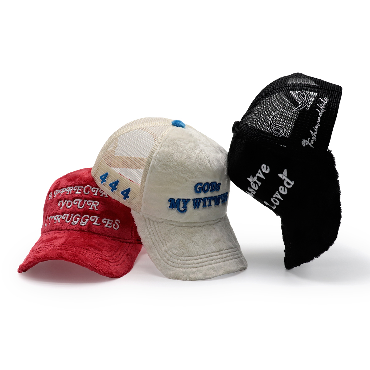 3D Logo Plush Mesh Snapback – Custom Embroidered Trucker Hat