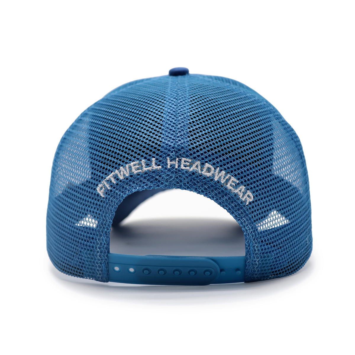 Blue Suede “SUEDE HAT” Embroidered Mesh Baseball Cap – Gothic Style Unisex Trucker Hat