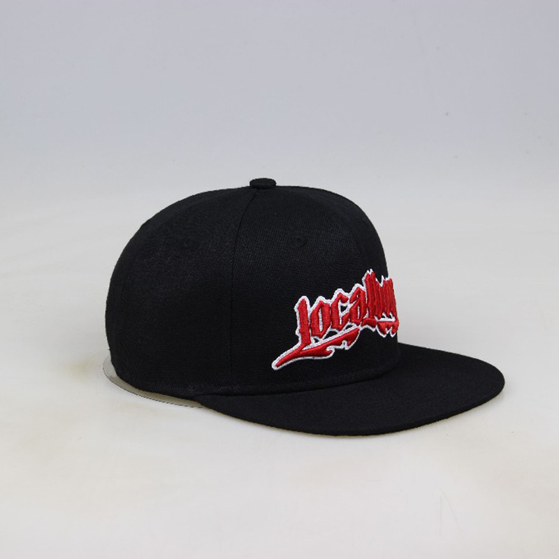 LOCALBOY Red 3D Embroidered Snapback Hat