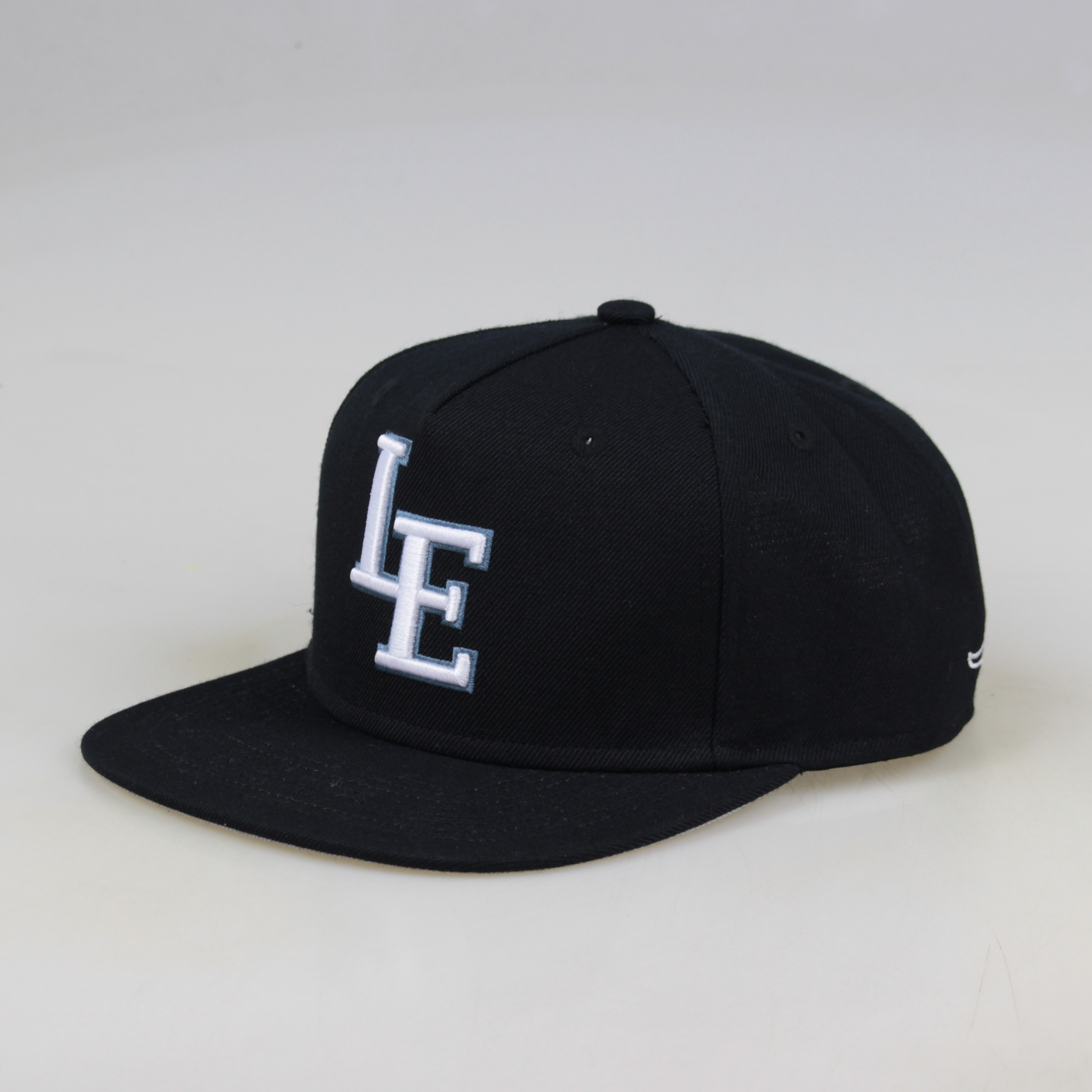 LE Monogram Embroidered Snapback Hat