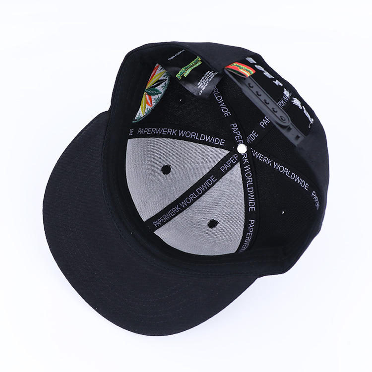 Two-Side Embroidered Snapback Cap with Abstract and Color Crest