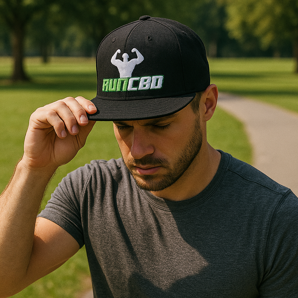 Muscle‑Graphic Premium Flat‑Brim Snapback Hat