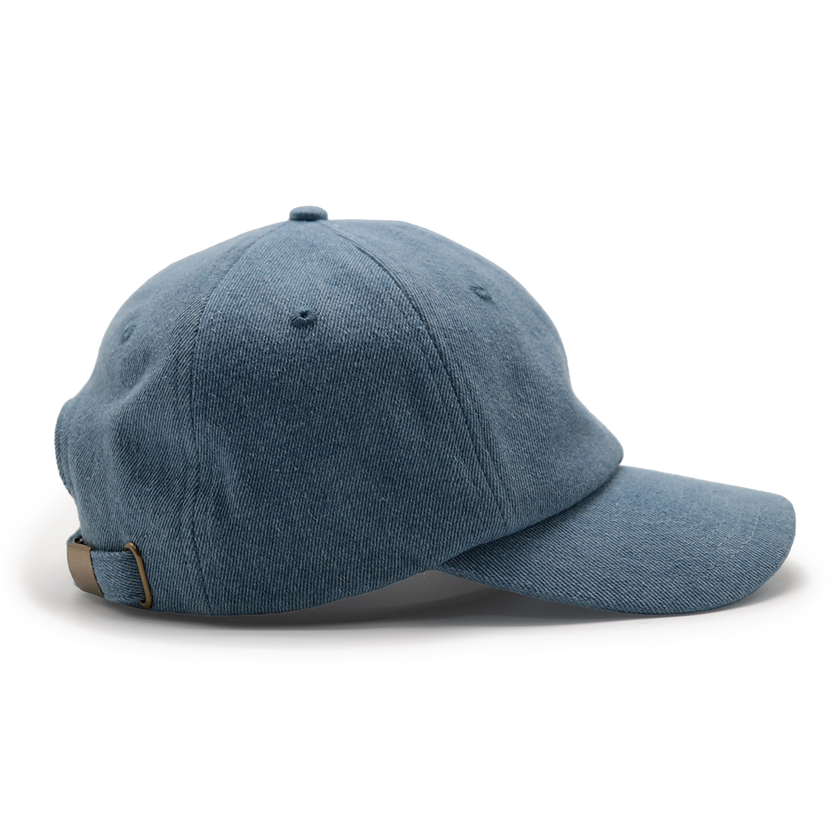 Vintage Washed Denim Baseball Cap – Minimalist Solid Color Adjustable Dad Hat