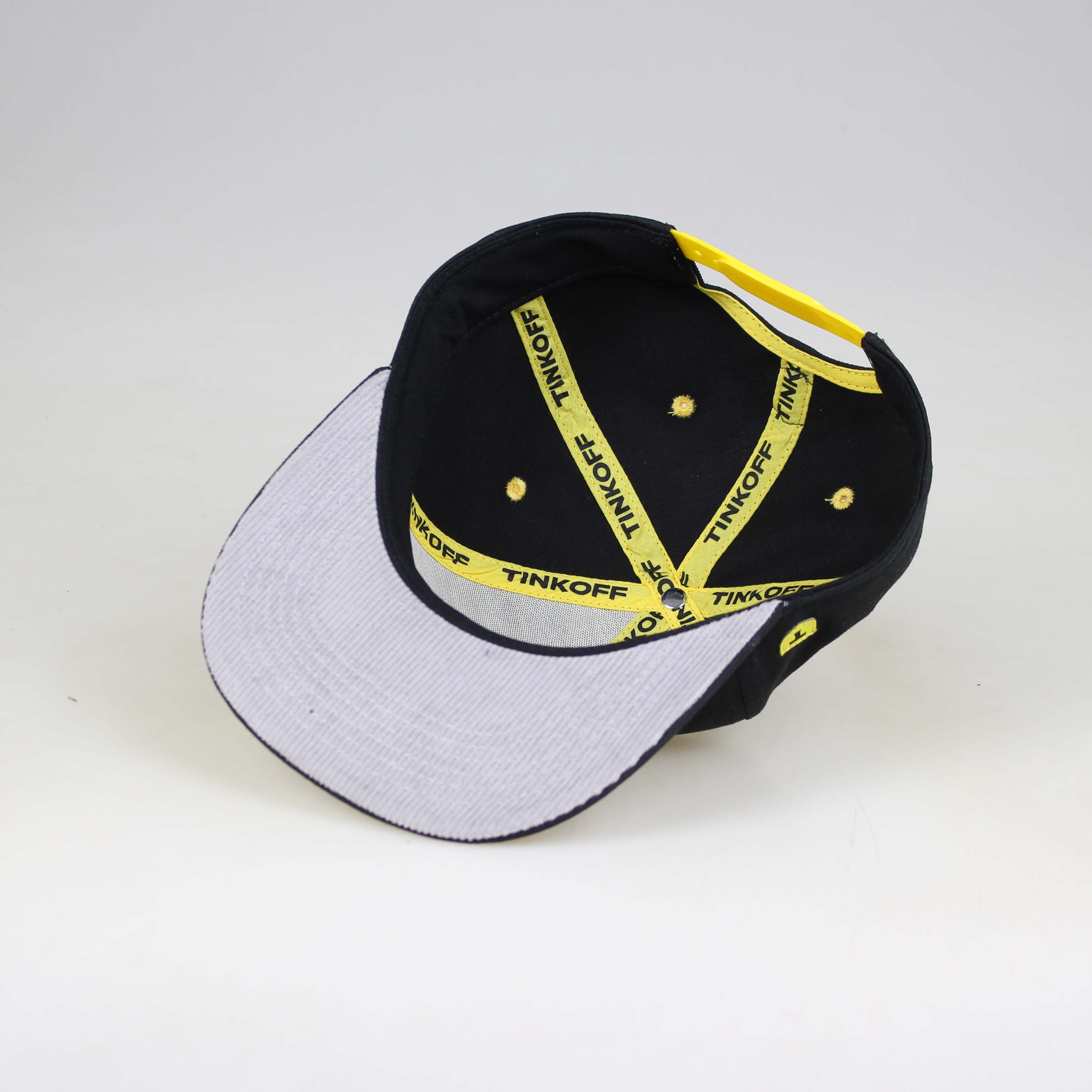 TNKF Logo Black Snapback Hat with Yellow Accents