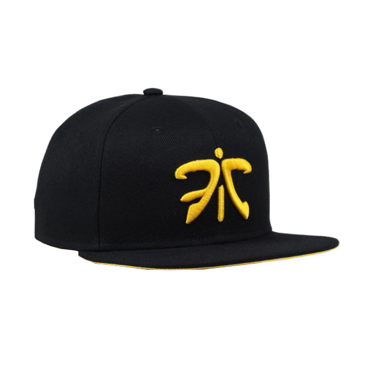 Fnatic Logo Snapback – Black & Yellow 6-Panel Gamer Cap