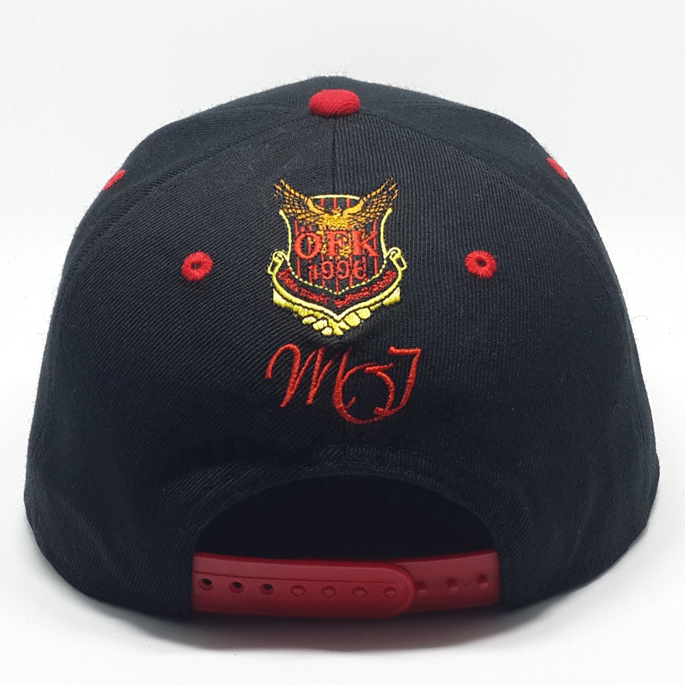 MOJ Red Embroidered Nigeria Flag Snapback Hat