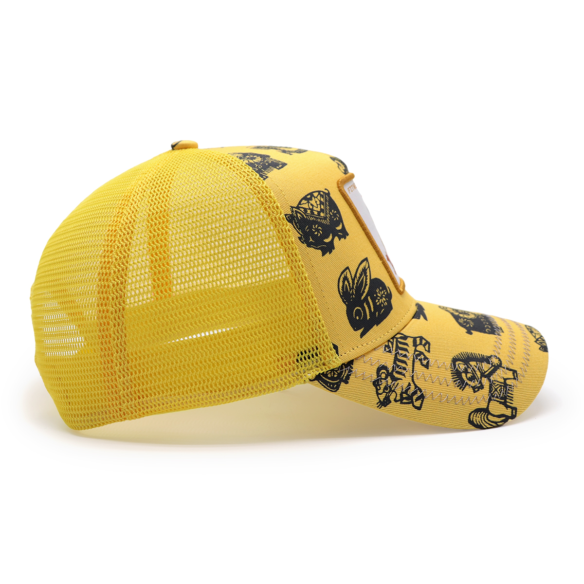 Yellow Cartoon Chicken Trucker Hat – FITWELL Embroidered Animal Mesh Baseball Cap for Men and Women