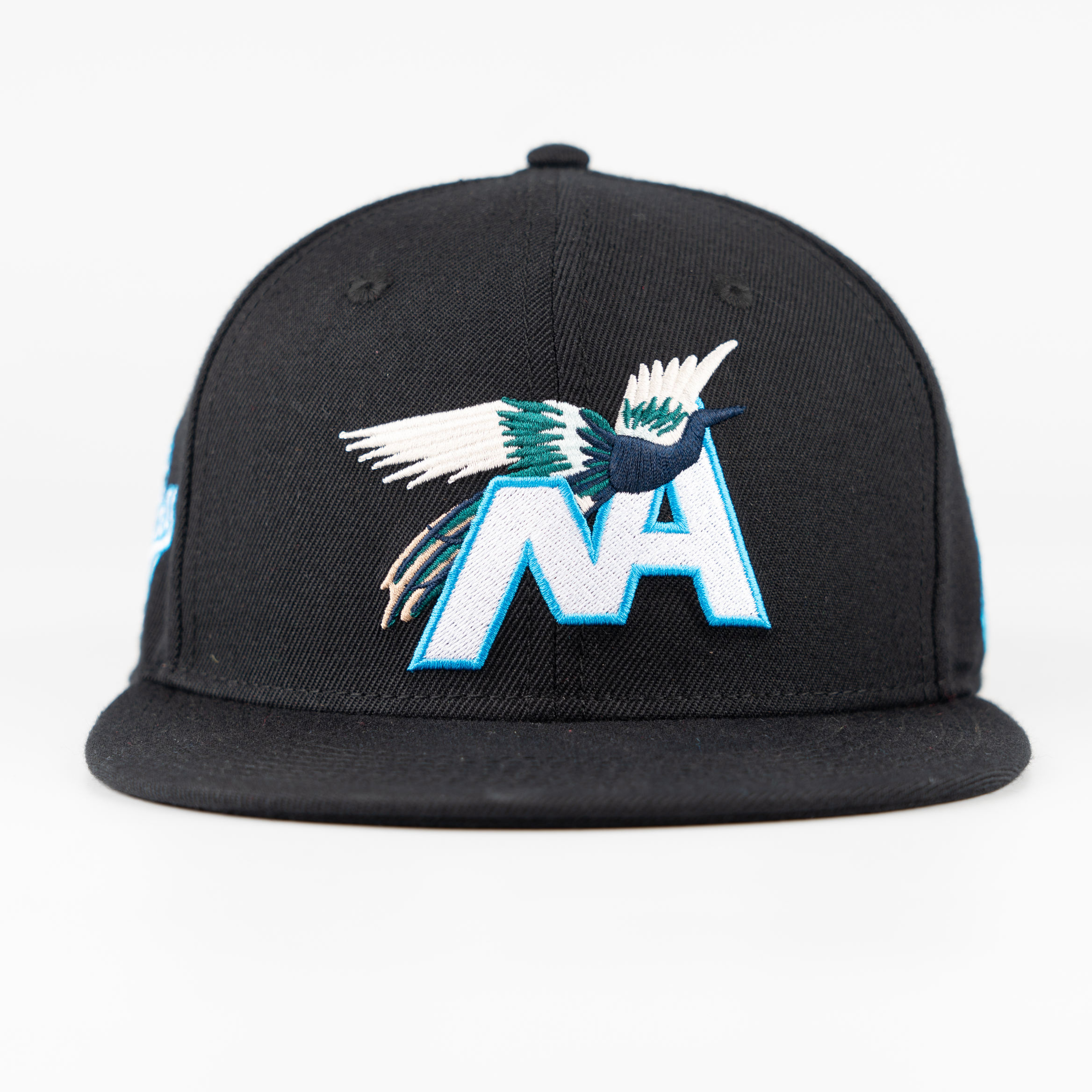 Blue Bird Logo Streetwear Black 6 Panel Custom 3D Embroidered Snapback Hat