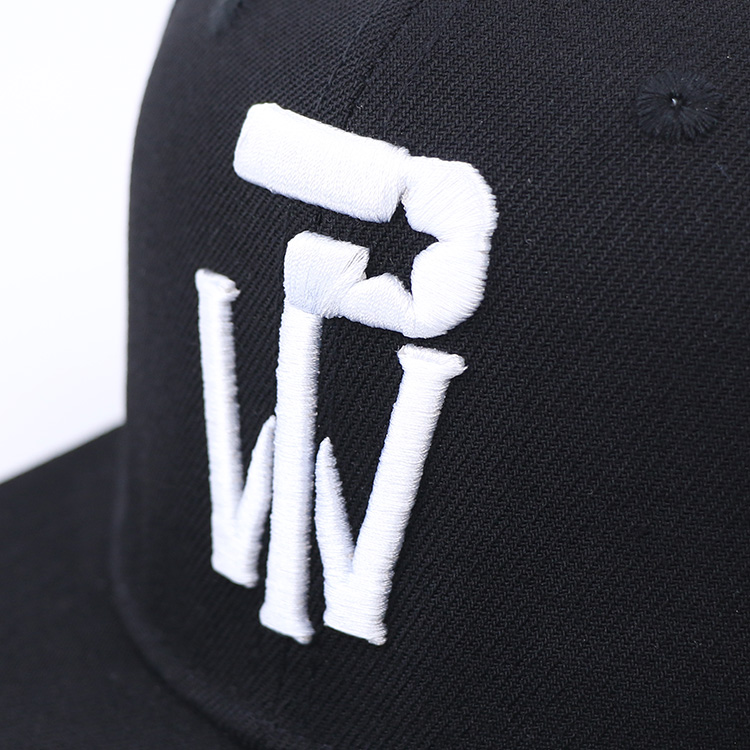 Two-Side Embroidered Snapback Cap with Abstract and Color Crest
