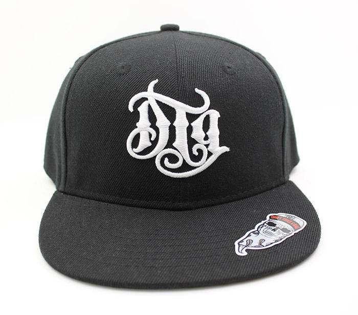Custom NY Initials Black Snapback Hat