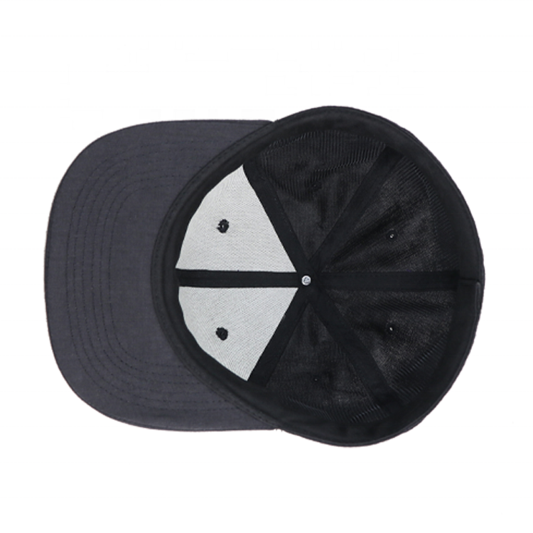 Eye of Horus Snapback – Black 6-Panel Flat Brim Cap