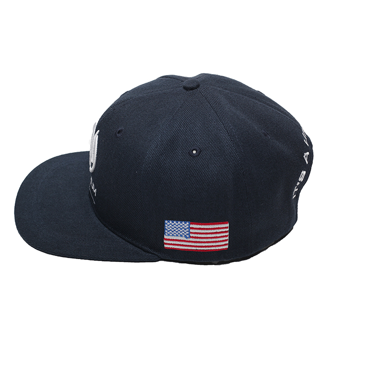 Maximum Drift Flat-Brim Snapback Hat with US Flag Patch