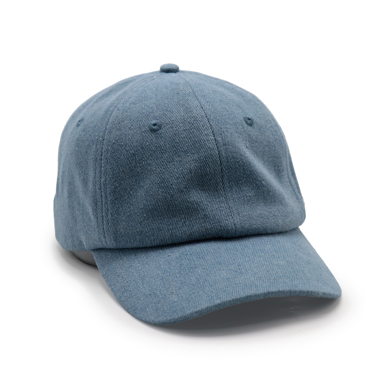 Vintage Washed Denim Baseball Cap – Minimalist Solid Color Adjustable Dad Hat