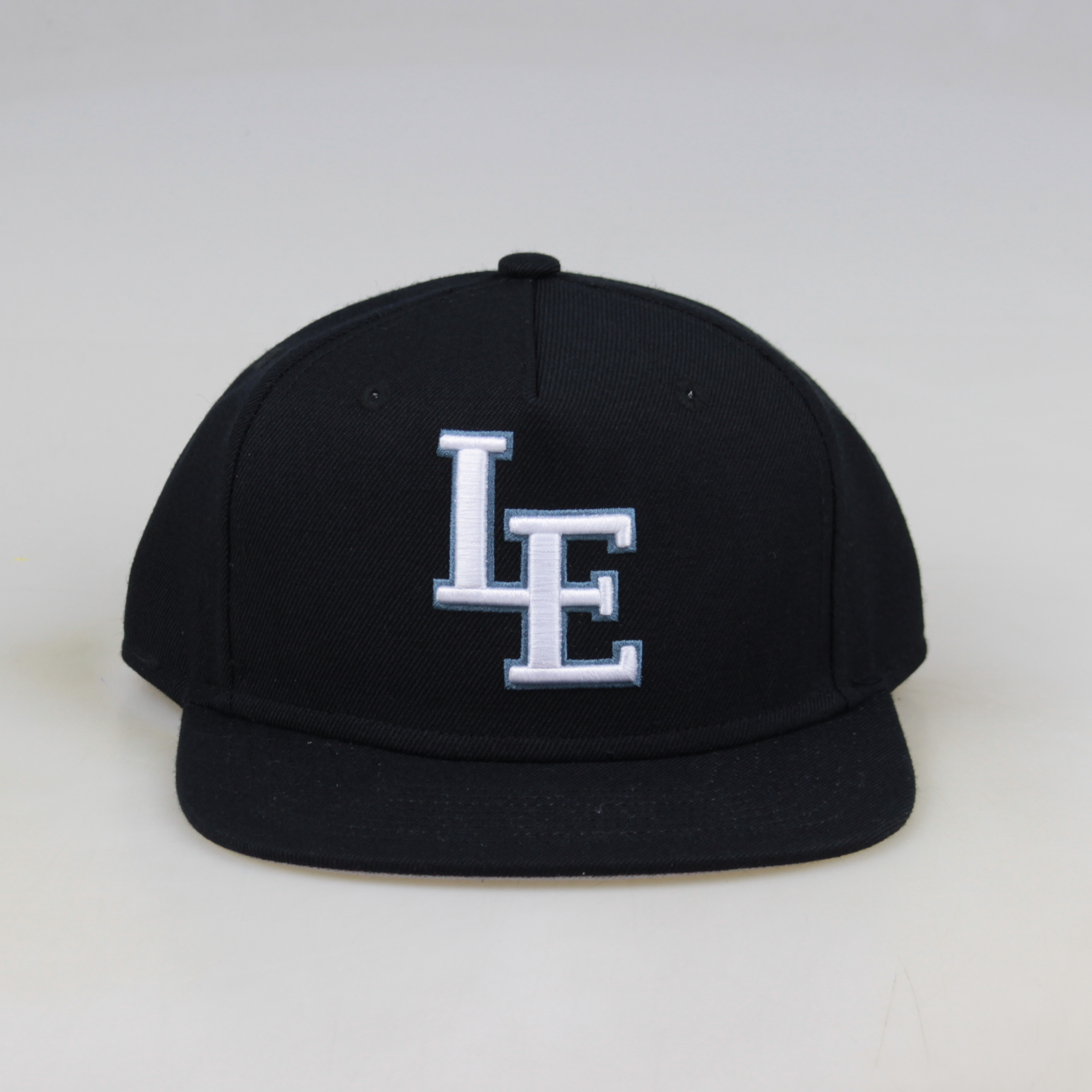 LE Monogram Embroidered Snapback Hat
