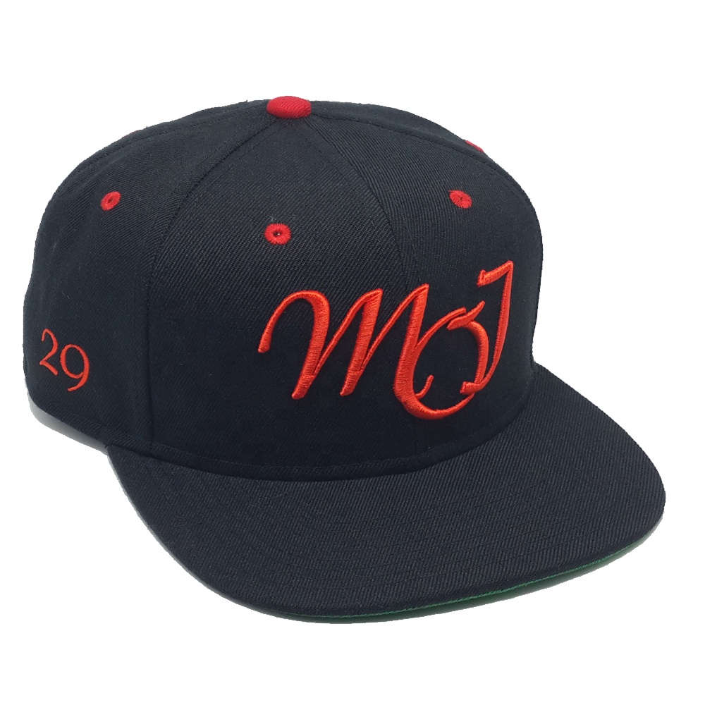 MOJ Red Embroidered Nigeria Flag Snapback Hat