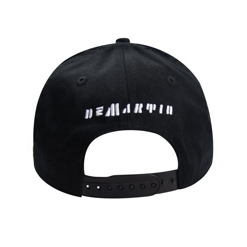 Geometric White Logo Embroidered Snapback Hat