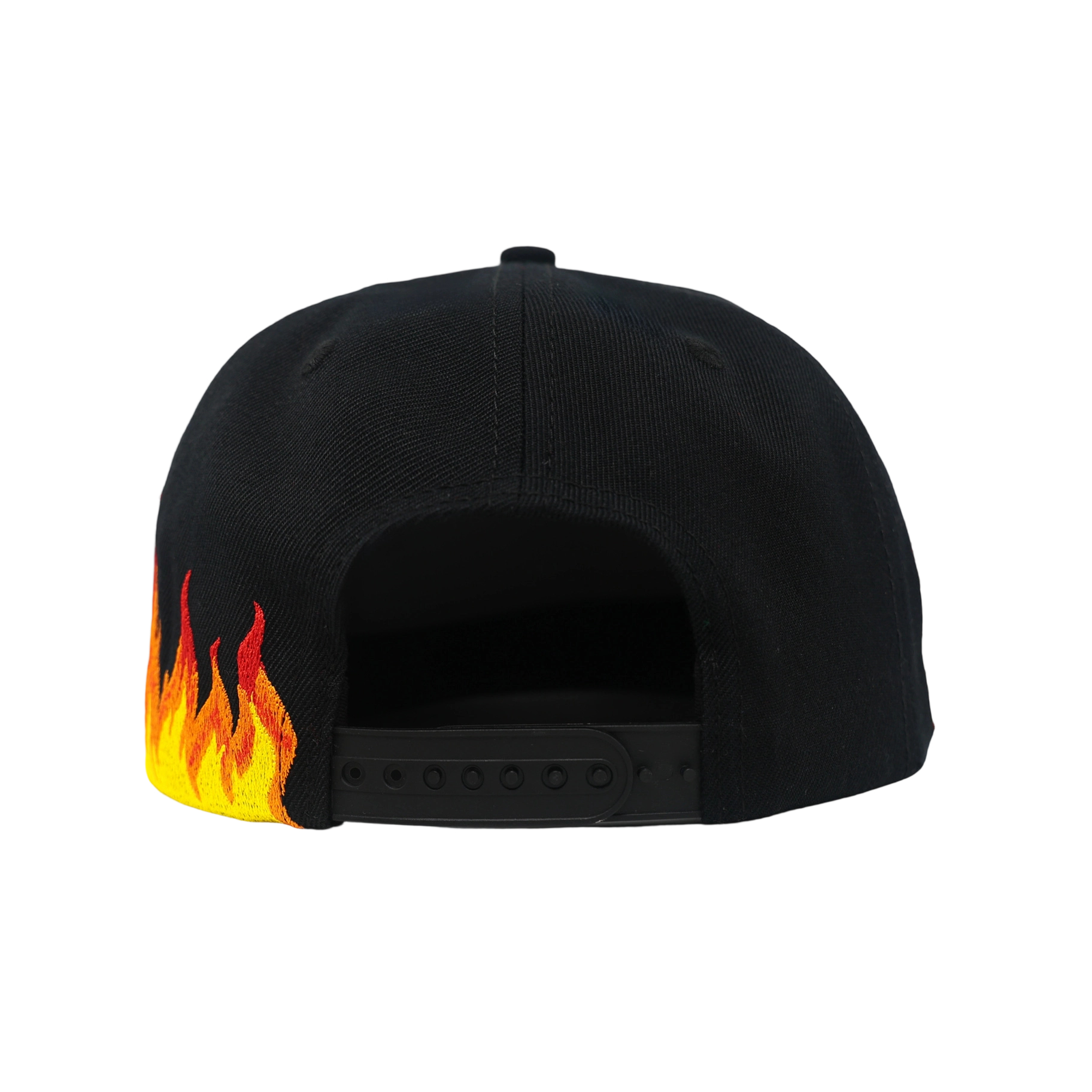 Urban Flame Wing Streetwear Black 6 Panel Custom 3D Embroidered Snapback Hat
