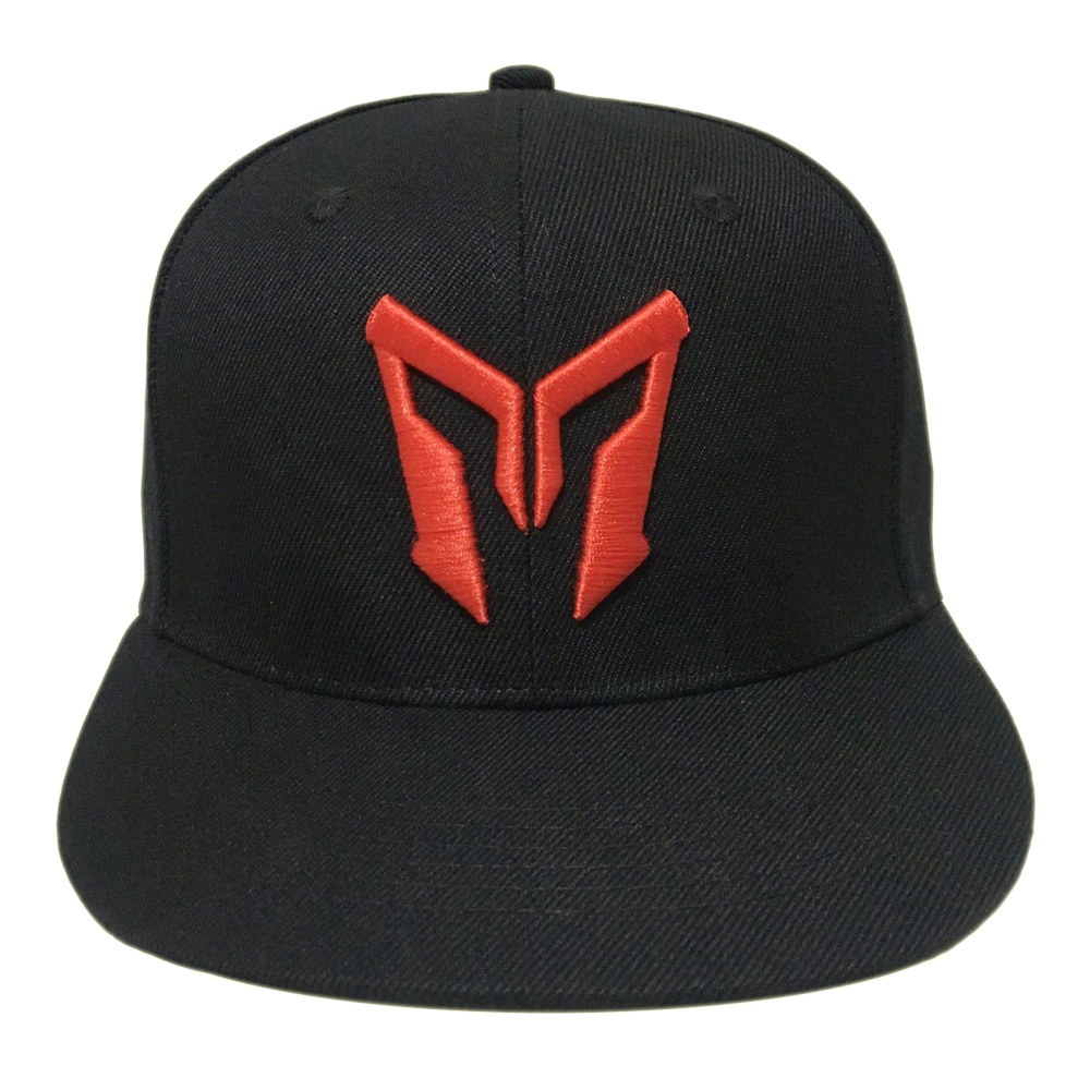 Bold Urban Style Flat Brim Hat with 3D Logo Embroidery