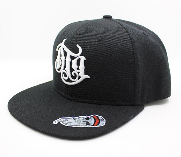 Custom NY Initials Black Snapback Hat