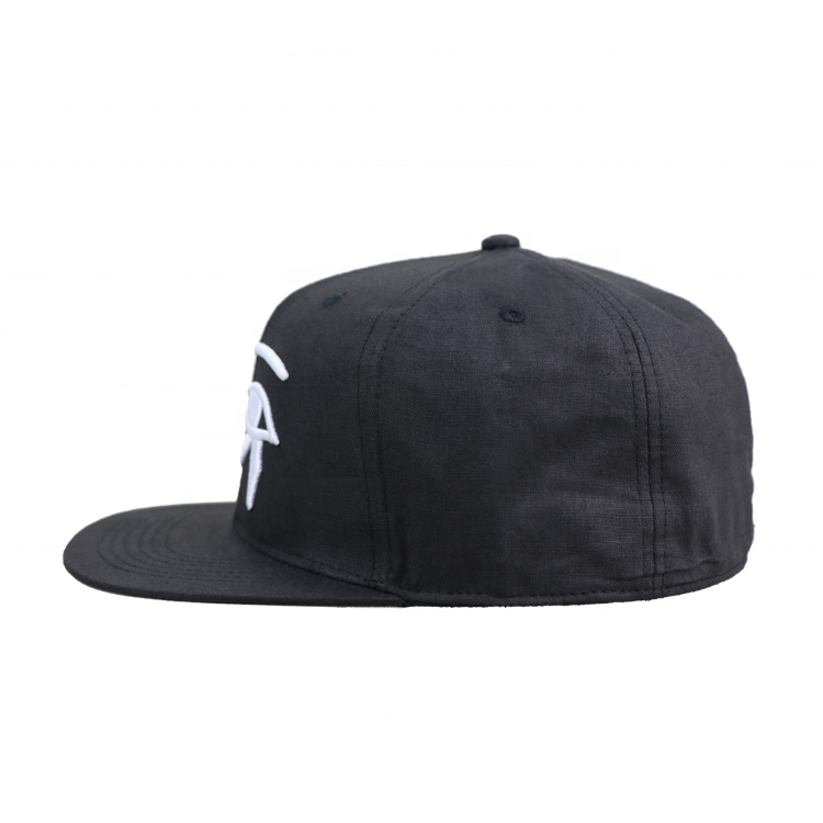 Eye of Horus Snapback – Black 6-Panel Flat Brim Cap