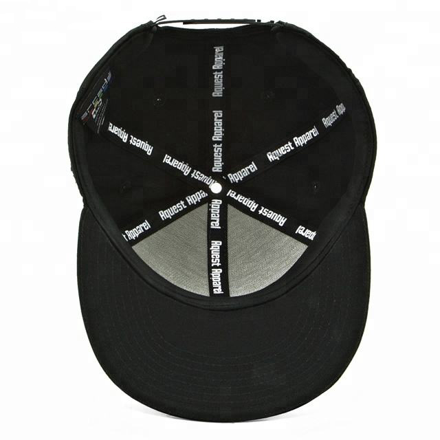 Crown Logo Custom Black Snapback Hat