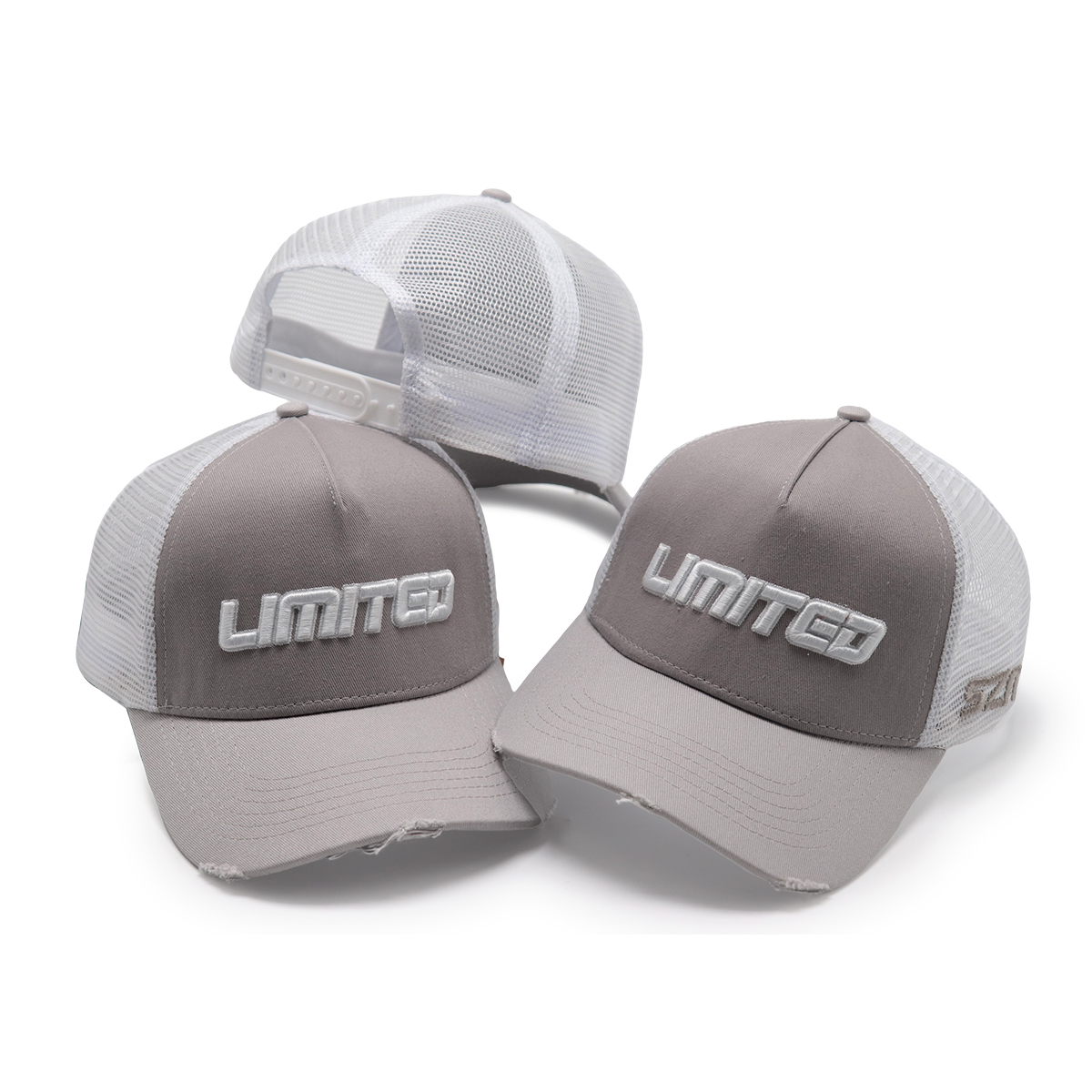 3D Embroidered Logo 5 Panel Snapback Mesh Trucker 