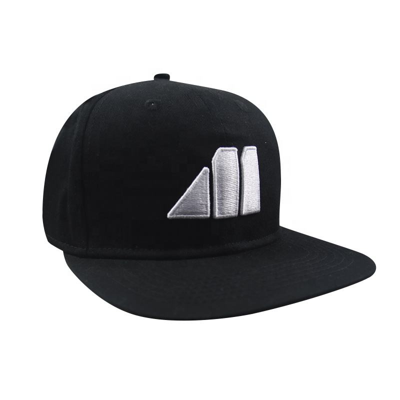Geometric White Logo Embroidered Snapback Hat