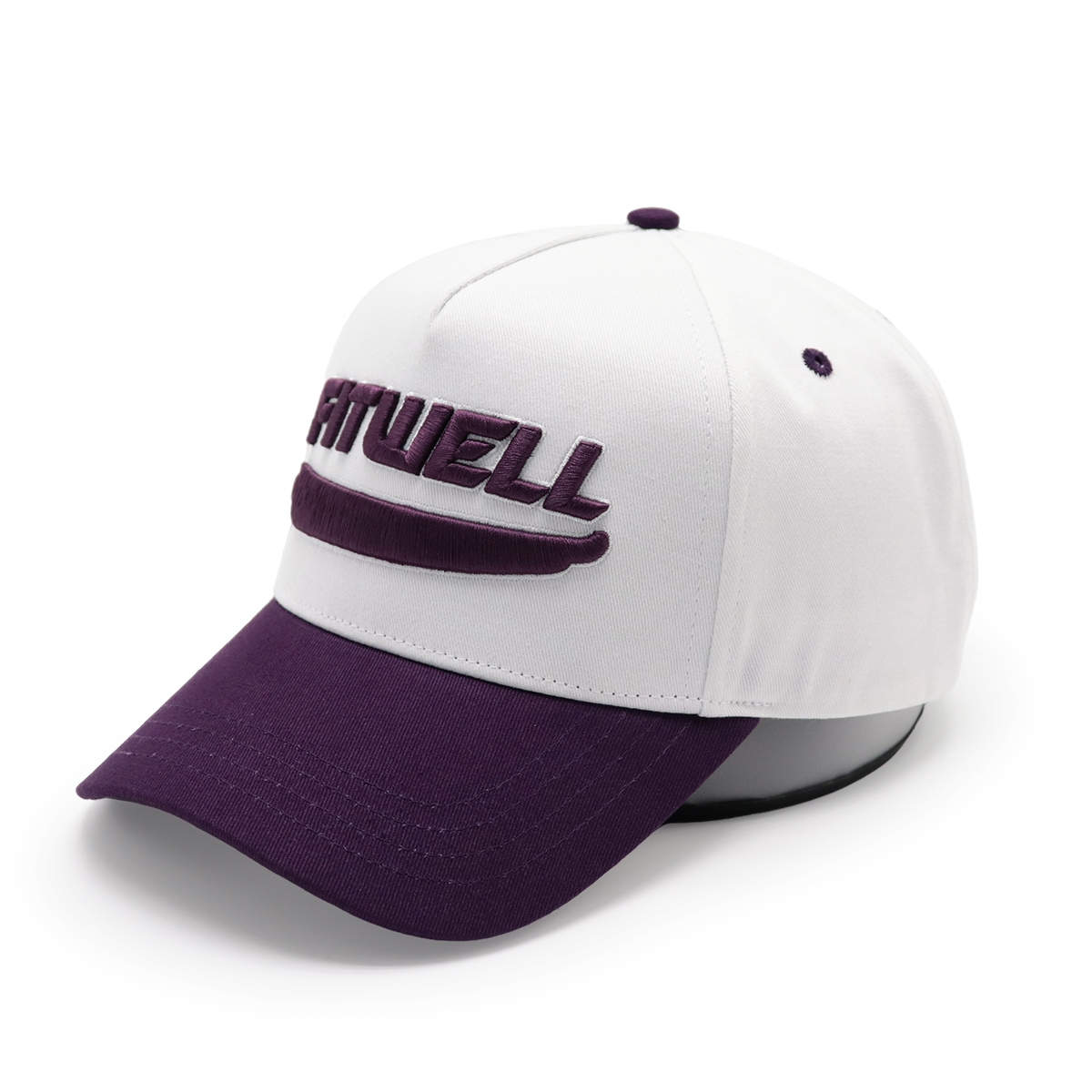 FITWELL Colorblock Baseball Caps – 3D Embroidered Snapback Hats with Contrast Brim
