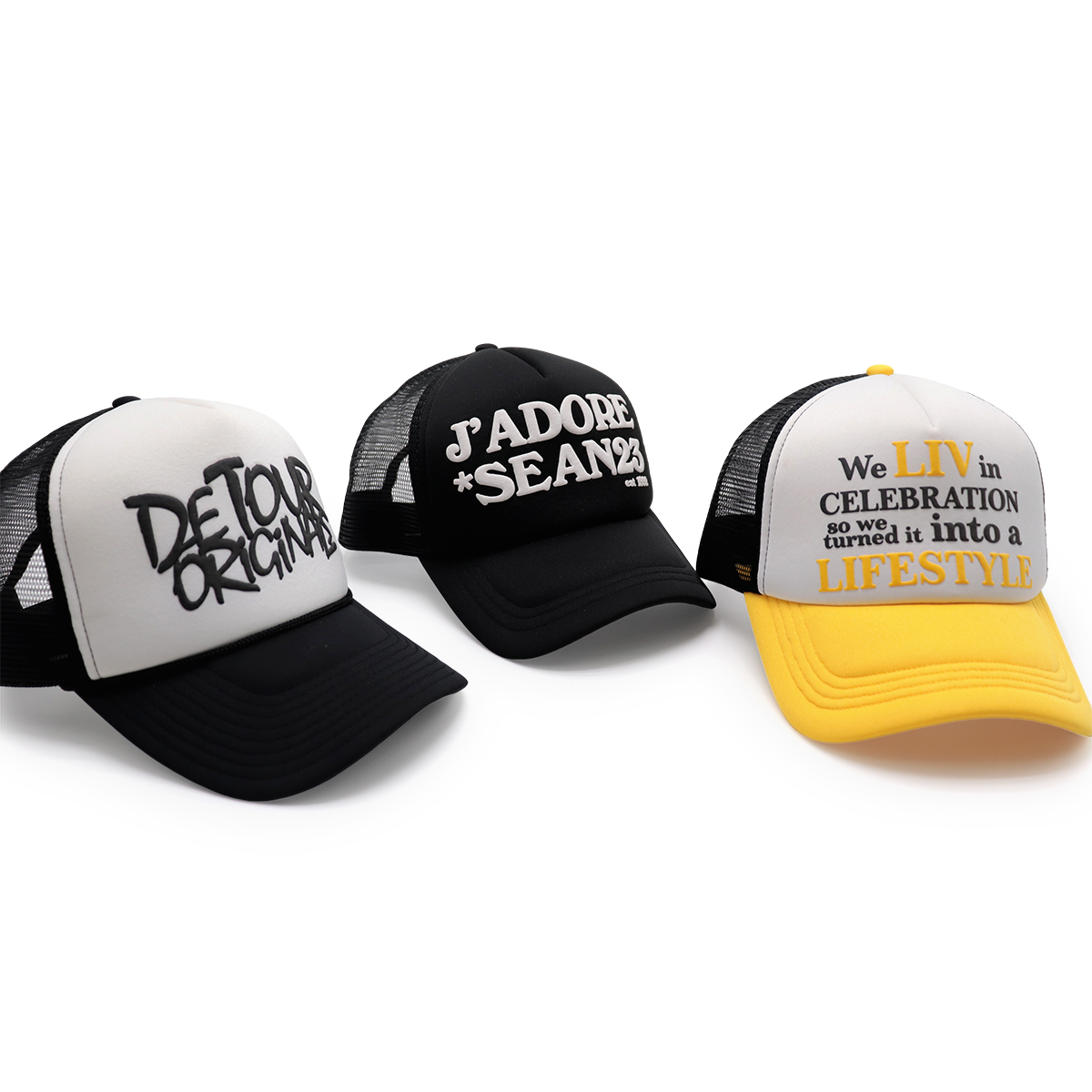 Stylish Embroidered Trucker Cap Mesh Back Snapback - Unisex Adjustable Casual Baseball Hat