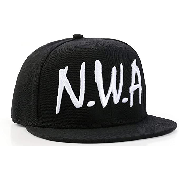 N.W.A Logo Streetwear Black 6 Panel Custom 3D Embroidered Snapback Hat