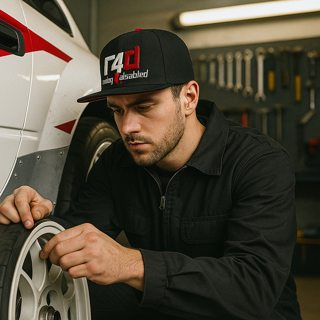 R4D Snapback – Racing 4 Disabled Black 6-Panel Cap