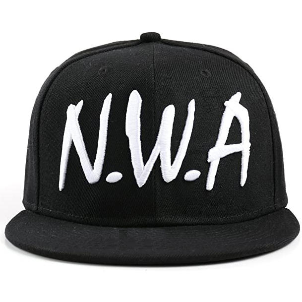 N.W.A Logo Streetwear Black 6 Panel Custom 3D Embroidered Snapback Hat