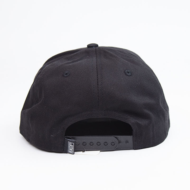 Urban Flame Snapback – Black 6-Panel 3D Embroidered Cap