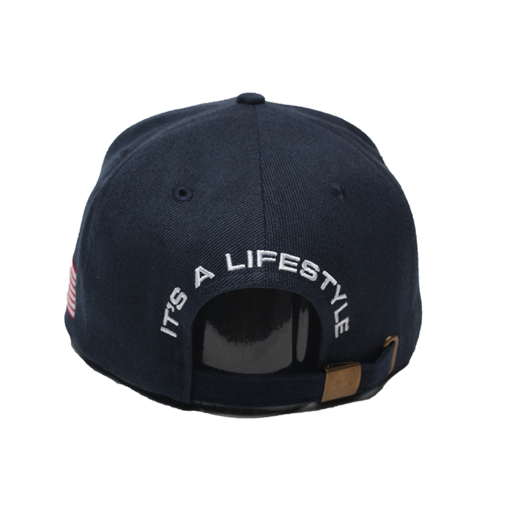 Maximum Drift Flat-Brim Snapback Hat with US Flag Patch