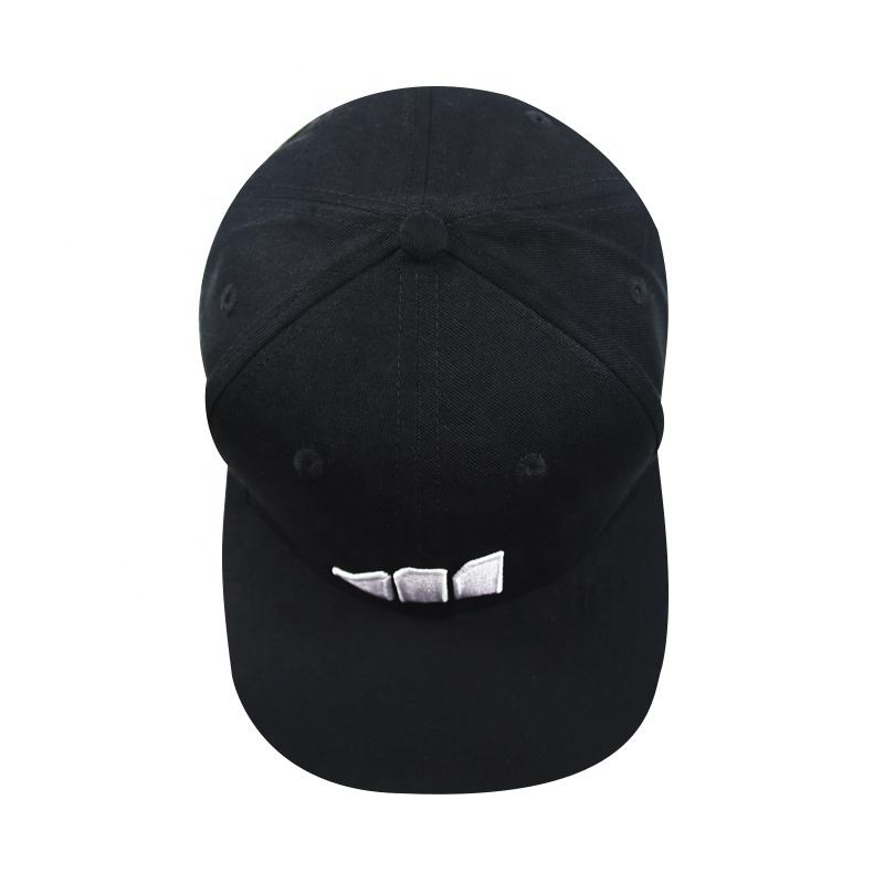 Geometric White Logo Embroidered Snapback Hat