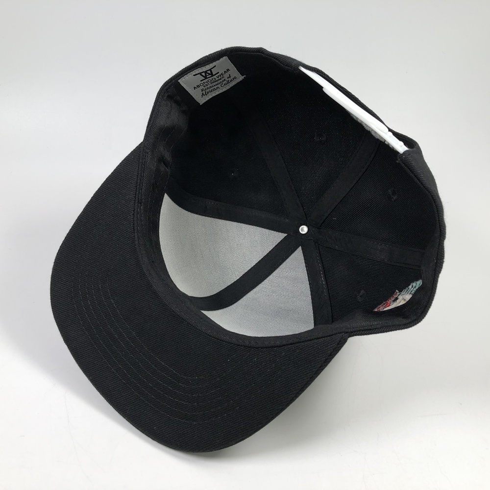 Geometric Face 3D Embroidered Flat Brim Snapback Cap