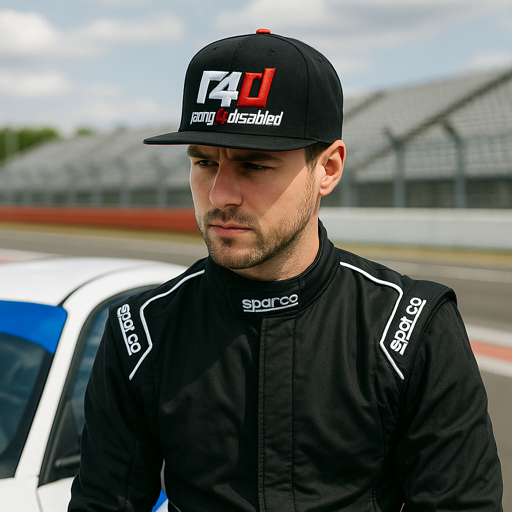 R4D Snapback – Racing 4 Disabled Black 6-Panel Cap