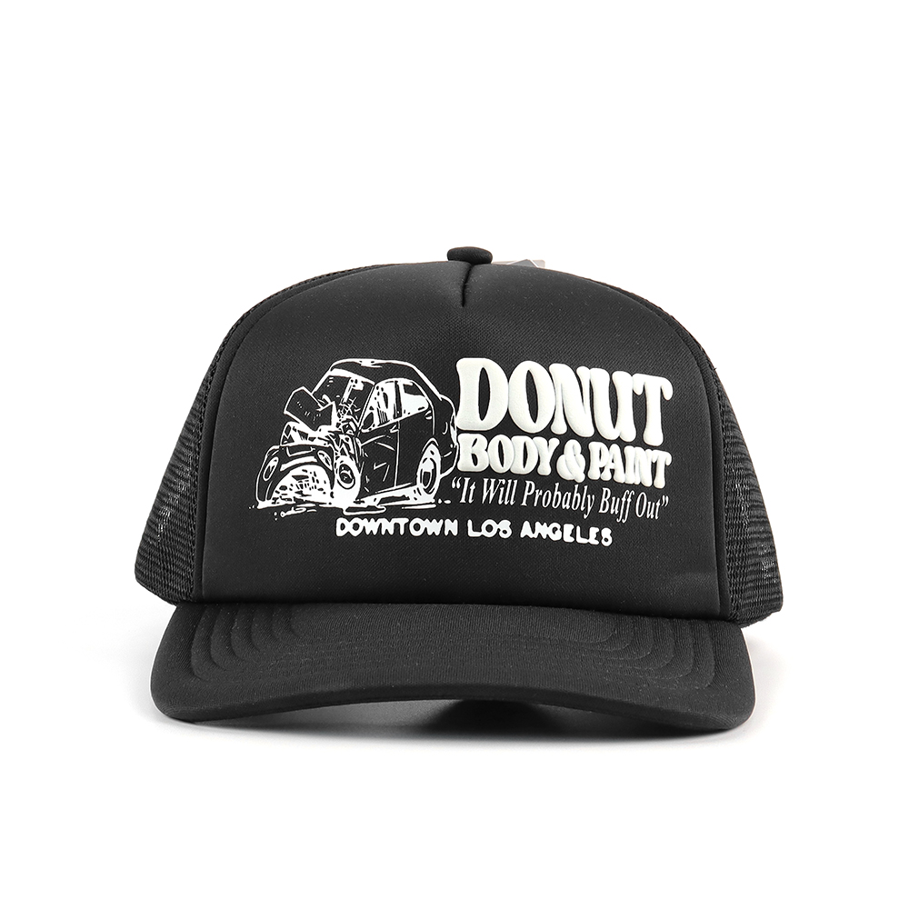 Donut Body & Paint Graphic Black Foam Trucker Cap