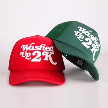 Washed Up 2K Retro Five-Panel Mesh Trucker Cap