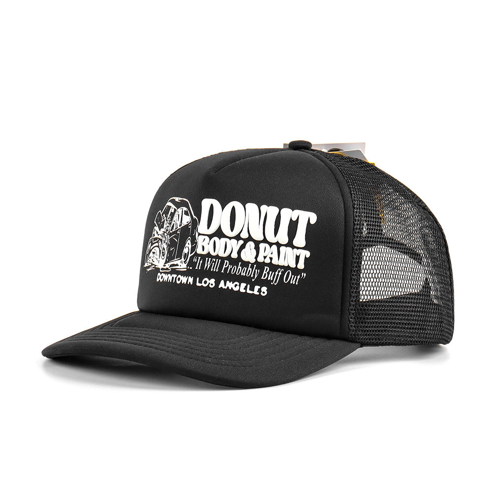 Donut Body & Paint Graphic Black Foam Trucker Cap