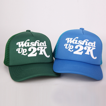 Washed Up 2K Retro Five-Panel Mesh Trucker Cap