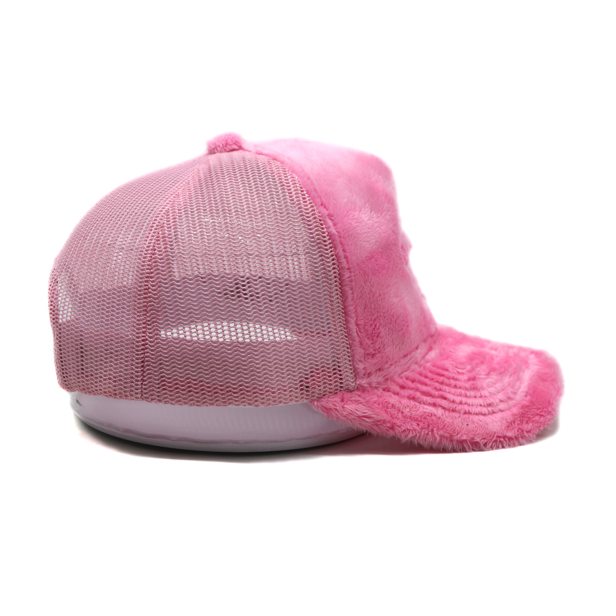 Colorful Velvet Mesh Trucker Hat with Skull Embroidered Logo