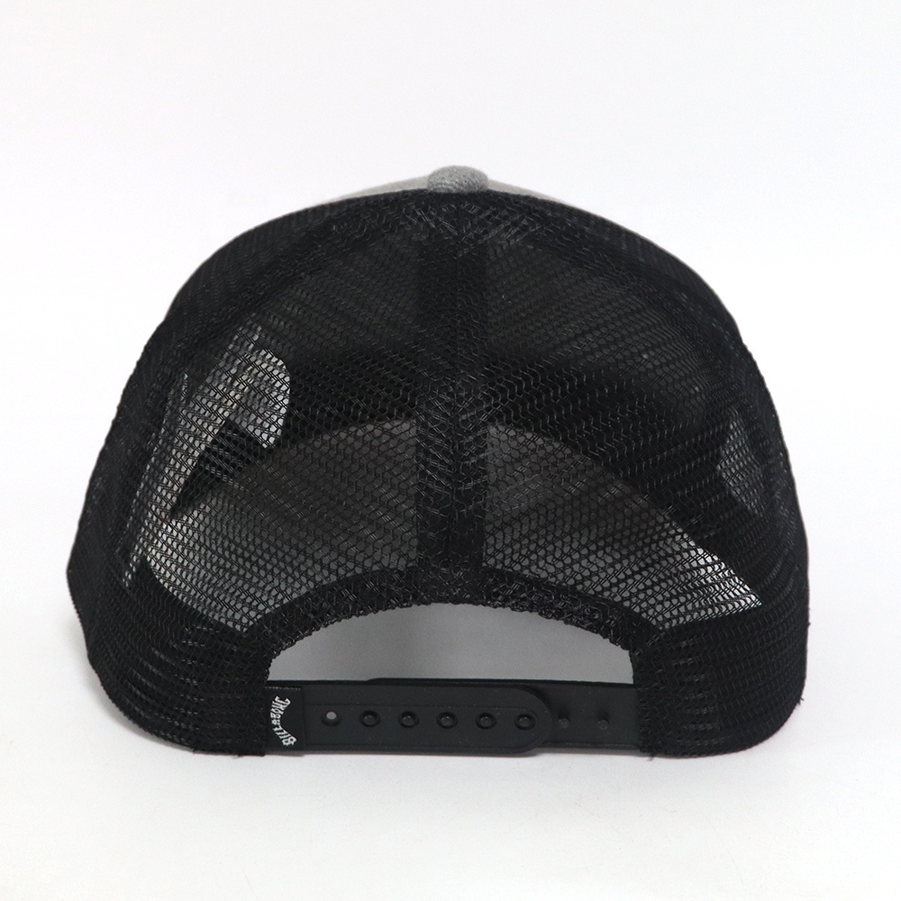Gray Mesh Trucker Hat with Retro Surf Woven Patch