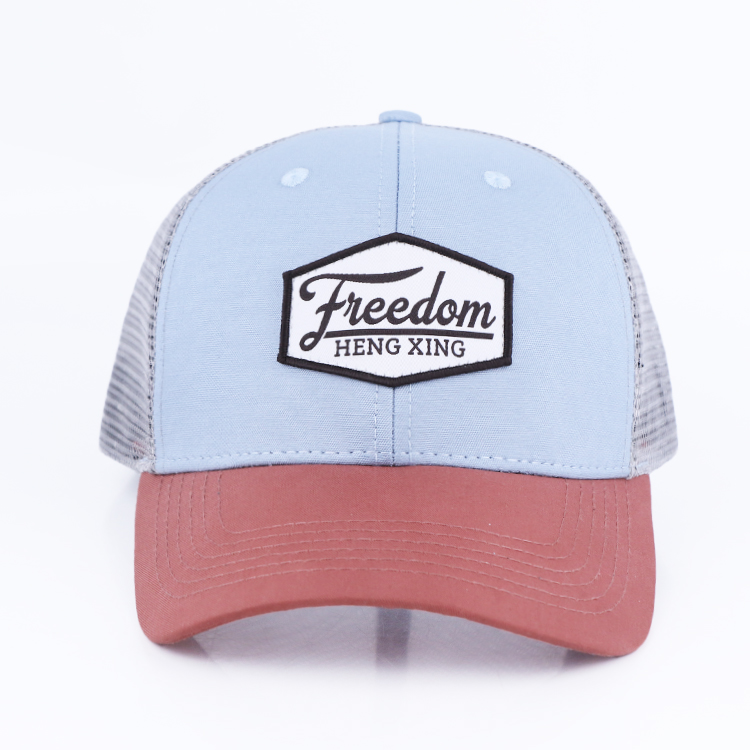 Pastel Color-Block Trucker Caps with Heritage Woven Badge
