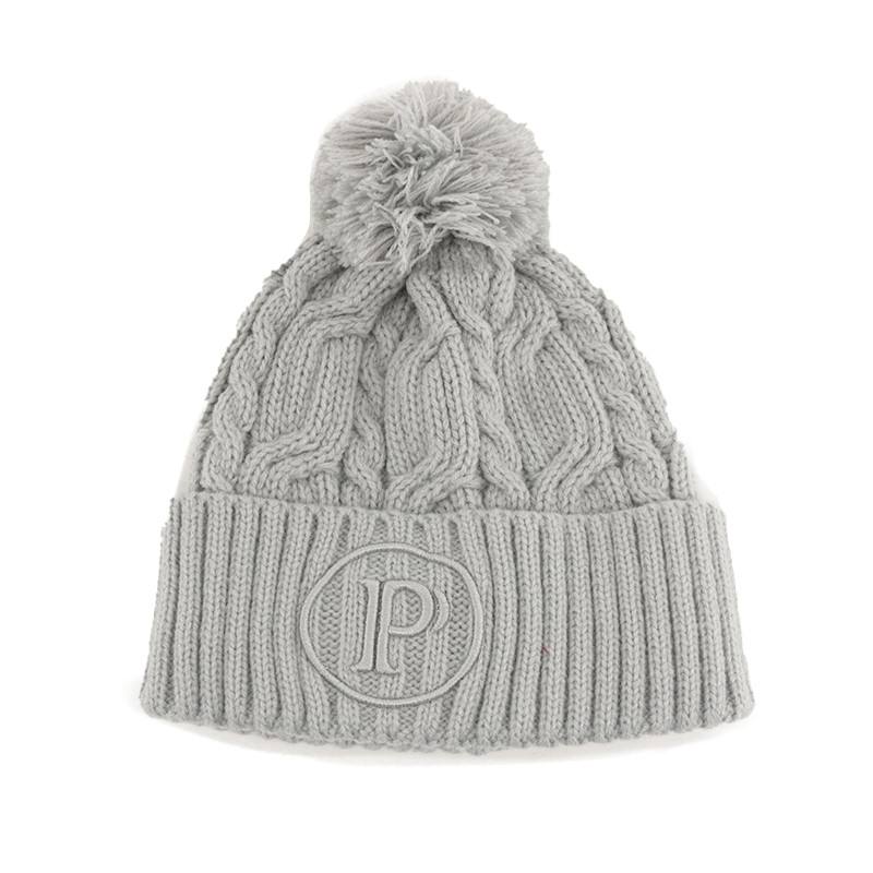 Women's Cable Knit Winter Pom Pom Beanie