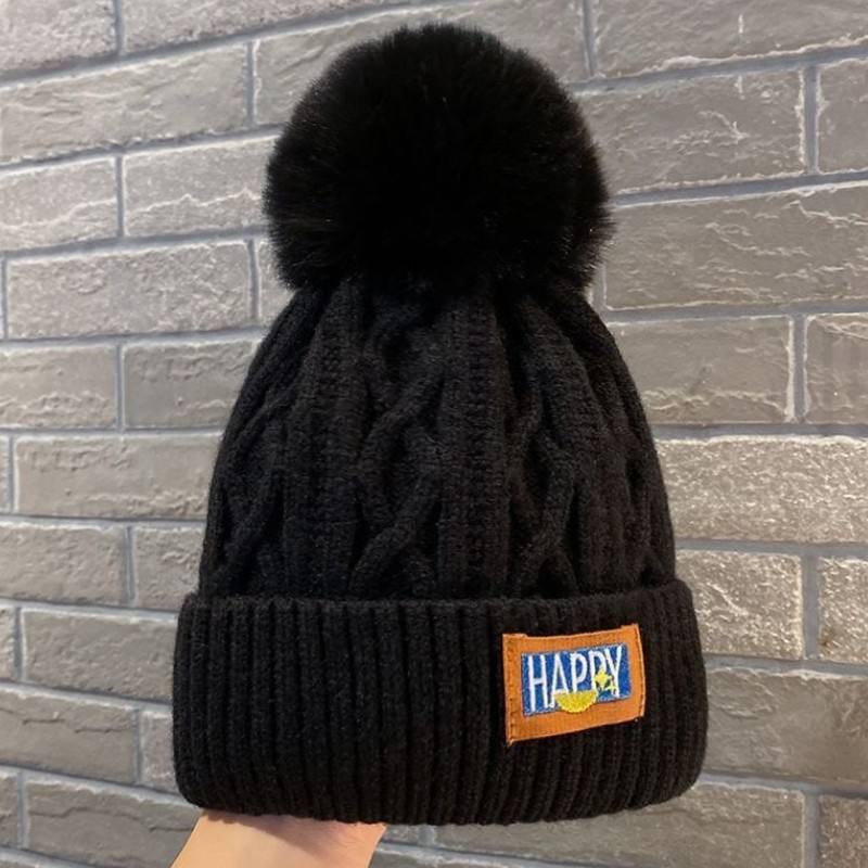Winter Knit Pom Pom Beanie Hat – Soft Cable Knit Warm Skull Cap