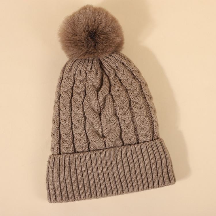 Winter Cable Knit Pom Pom Beanie Hat Collection